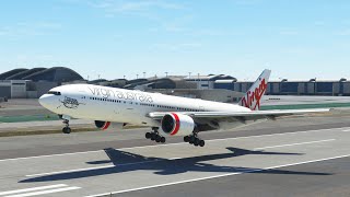 Beautiful View When Landing Boeing 777 Virgin Atlantic at Los Angeles Airport [upl. by Verlee]