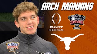 Texas QB Arch Manning Interview  College Football Playoff Sugar Bowl Semifinal [upl. by Tterrej]