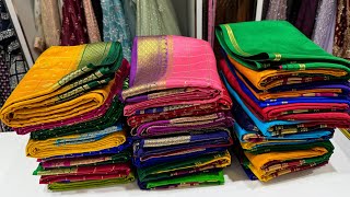 Pure Mysore Silk amp Kanchi Silk  Rajajinagar Bangalore  Online Shopping amp Courier Avl silk best [upl. by Notseh]