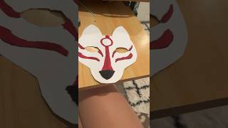 Making a kitsune mask fypシ therian maskmaking shorts [upl. by Ahsyle630]