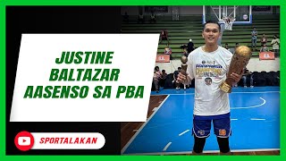 Justine Baltazar aasenso sa PBA  SPORTALAKAN QUICKIE [upl. by Darrej]