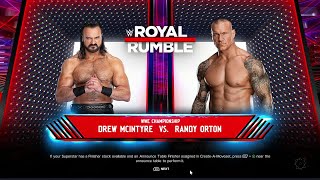 WWE 2K24 FULL MATCH — Drew McIntyre vs Randy Orton — WWE Title Match [upl. by Lederer630]