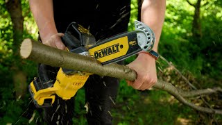 DeWALT DCMPS520  AKUMULATOROWA PILARKA ŁAŃCUCHOWA 20 CM [upl. by Rizzi]