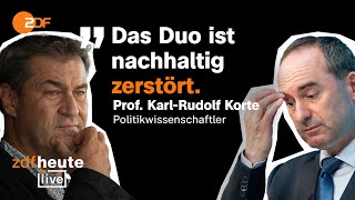 Flugblattaffäre Söder hält an Aiwanger fest  Pressekonferenz und Analyse bei ZDFheute live [upl. by Annuaerb]