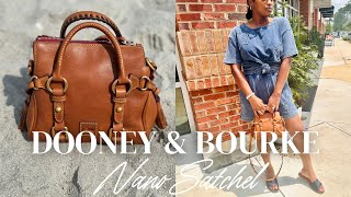 DOONEY amp BOURKE NANO FLORENTINE SATCHEL REVIEW  WHATS IN MY BAG [upl. by Kono]