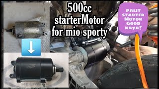 500cc starterMotor for mio sporty kargado good kayakwentoMOTOph [upl. by Nakada]