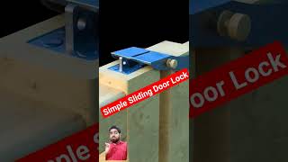 Very simple sliding door lock diywoodwork handmade tools amazing autodoorlock woodwork diy [upl. by Isidor648]