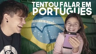 CRIANÇA GRINGA TENTANDO FALAR PORTUGUÊS [upl. by Aiva]