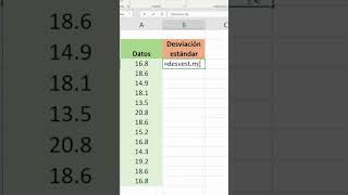 Desviación estándar en EXCEL [upl. by Nev571]