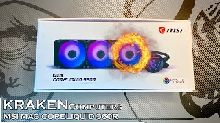 CoreLiquid 360R MAG MSI РАСПАКОВКА И ОБЗОР  ВОДЯНОЕ ОХЛАЖДЕНИЕ СЖО ОТ MSI [upl. by Reiss232]