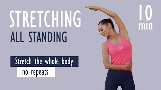 10 MIN STRETCHING ALL STANDING  Dehnen im Stehen ohne Matte  Katja Seifried [upl. by Cheyney856]