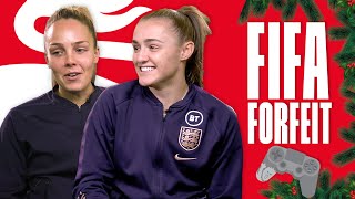 quotMy Heads Gone Herequot  Roebuck amp Stanway Play FIFA 21 With Christmas Forfeits 🎮 Lionesses [upl. by Vanna]