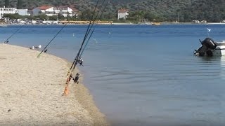 Porto Koufo Sithonia Greece Fishing in harbour near Toroni Πόρτο Κουφό [upl. by Rehpinej]