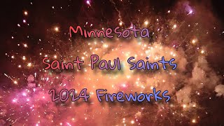 Saint Paul Saints Game Fireworks 2024 🎆 [upl. by Alliscirp]