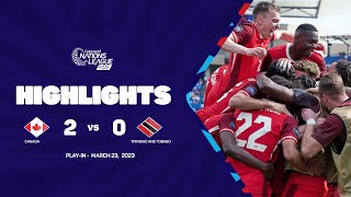 Highlights  Canada vs Trinidad and Tobago  202324 Concacaf Nations League Playin [upl. by Telracs118]