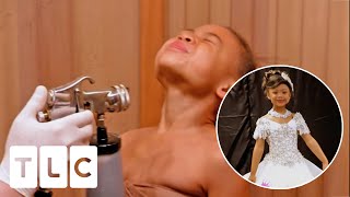 Young Pageant Contestants Get Spray Tans Before The Competition  Toddlers amp Tiaras [upl. by Assedo]