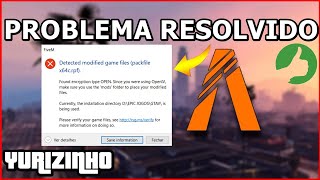 PROBLEMA RESOLVIDO✅❌Detected Modified Game Files❌✅   FiveM [upl. by Lowry]