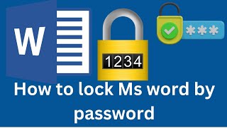 How to password protect a Word document in 2 MINUTES HD 2024 [upl. by Juta]