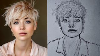 how to draw portrait drawing step by step  portrait drawing tutorial for beginners step by step [upl. by Bever881]