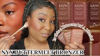 Nyx ButterMelt Pressed Powder Bronzers On DARK SKIN  NEW DRUGSTORE MAKEUP [upl. by Eirrotal]