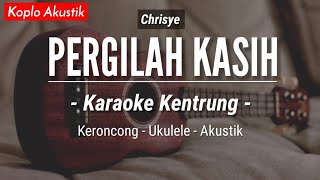 Pergilah Kasih KARAOKE KENTRUNG  BASS  Chrisye Keroncong  Koplo Akustik  Ukulele [upl. by Barabas]