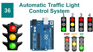 Automatic Traffic Light Control System Using Arduino With Code and Circuit  Proteus Simulation [upl. by Eldridge400]