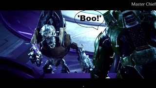 Master chief says boo and scares grunt [upl. by Ecnarf]