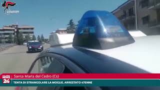 Santa Maria del Cedro Cs Tenta di strangolare la moglie Arrestato 47enne [upl. by Celtic11]