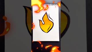 Painting Tutorial 🔥 Colouring video  How To Color Fire🔥art painting satisfying shorts [upl. by Biddie]