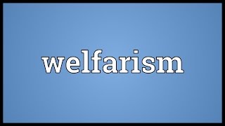 Welfarism Meaning [upl. by Franckot]