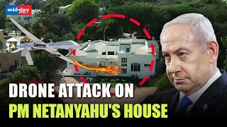 Drone attack on Israel PM Netanyahus house amid Sinwars killing [upl. by Yclek]