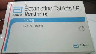 Vertin 16 MG Tablet Uses Dosage Side Effects Composition in hindi [upl. by Schmidt]