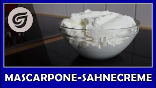 MASCARPONE SAHNECREME  Basic Rezept  CJs Backtraum [upl. by Alyahc]