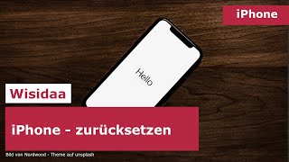 Apple iPhone auf Werkszustand zurücksetzen [upl. by Chouest]