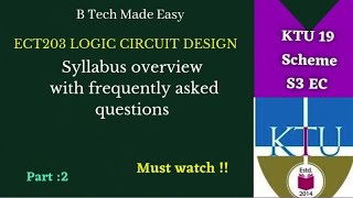 Frequently asked questions amp syllabus overview Part 2 Logic Circuit Design [upl. by Thorwald]