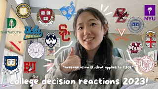 COLLEGE DECISION REACTIONS 2023 Ivies UCs t30s and more [upl. by Landel]