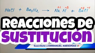 🧪 REACCIONES DE SUSTITUCIÓN o DESPLAZAMIENTO 🚦 [upl. by Buseck]