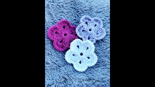 Kwiatek na szydełku  Crochet flower simply and fast [upl. by Orferd]