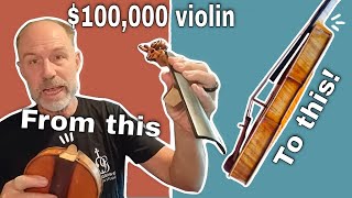 I repair a 1934 AE Smith Violin  part 1 [upl. by Asenab]