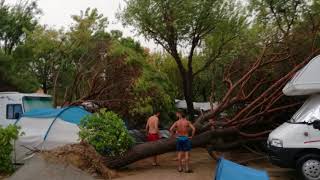 Tornado bzw Downburst in Venetien am 10082017 Garden Paradiso 16 bis 1620 Uhr [upl. by Haibot]