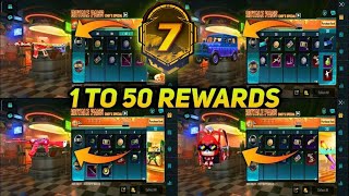 M7 ROYAL PASS PUBG  1 TO 50 RP REWARDS EMOTESM7 ROYAL PASS REWARDS  M7 RP UPDATES BGMI amp PUBG [upl. by Arraeis198]