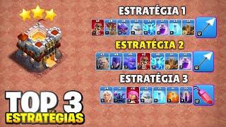 AS 3 MELHORES ESTRATÃ‰GIAS DE ATAQUE GUERRA CV11 PARA 2024 COM HABILIDADES DE HERÃ“IS CLASH OF CLANS [upl. by Jordanson]