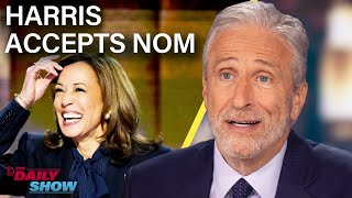 Jon Stewarts DNC Recap Oprah Calls Out Cat Ladies Dem Vibes amp Kamala’s Moment  The Daily Show [upl. by Winonah]