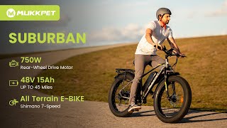 Mukkpet Suburban Fat Tire Ebike  750W All Terrain [upl. by Iramaj]