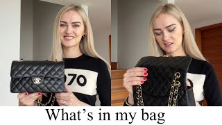 WHAT’S IN MY BAG  Chanel Small Classic flap bag [upl. by Aaron]