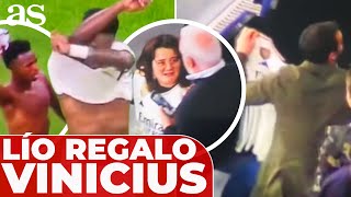 El Madrid reacciona tras la camiseta robaba de Vinicius a una niña [upl. by Oiligriv47]