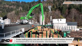 Electric machine on a rail gantry  SENNEBOGEN 840 E [upl. by Einahpts31]