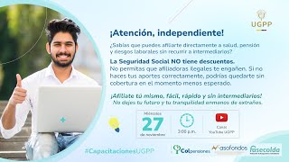 Afiliarse a Seguridad Social como independiente es fácil rápido y no requiere de intermediarios [upl. by Beverley]