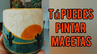 Pinta macetas recicladas creativas [upl. by Dnaloy]