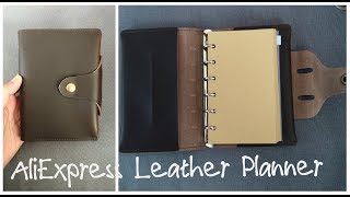 AliExpress Leather Planner  Unboxing [upl. by Adnole]